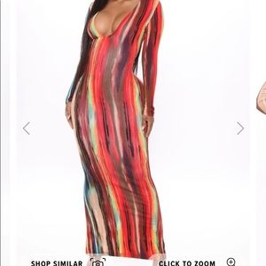 Work of art long sleeve maxi dress